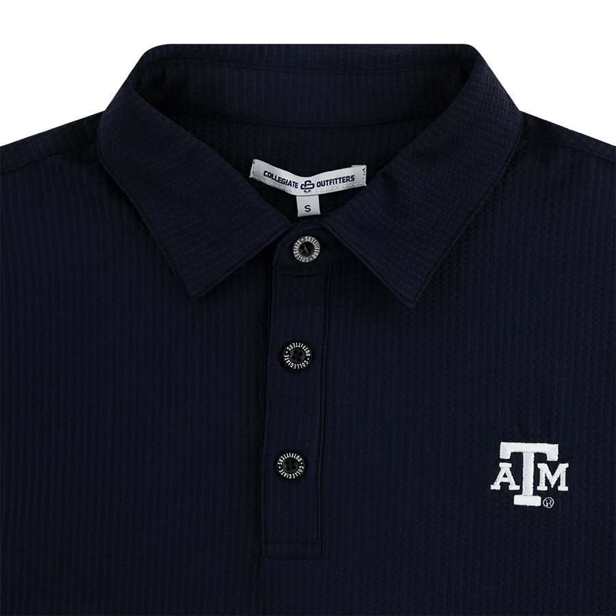 Texas A&M Collegiate Outfitters Textured Polo - Navy