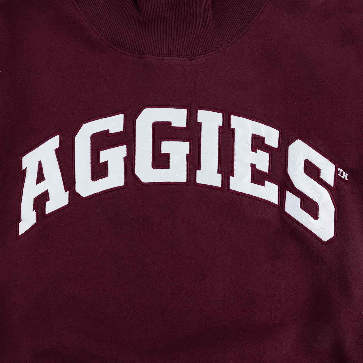 Aggies Collegiate Outfitters Mock Neck Sweatshirt - Maroon