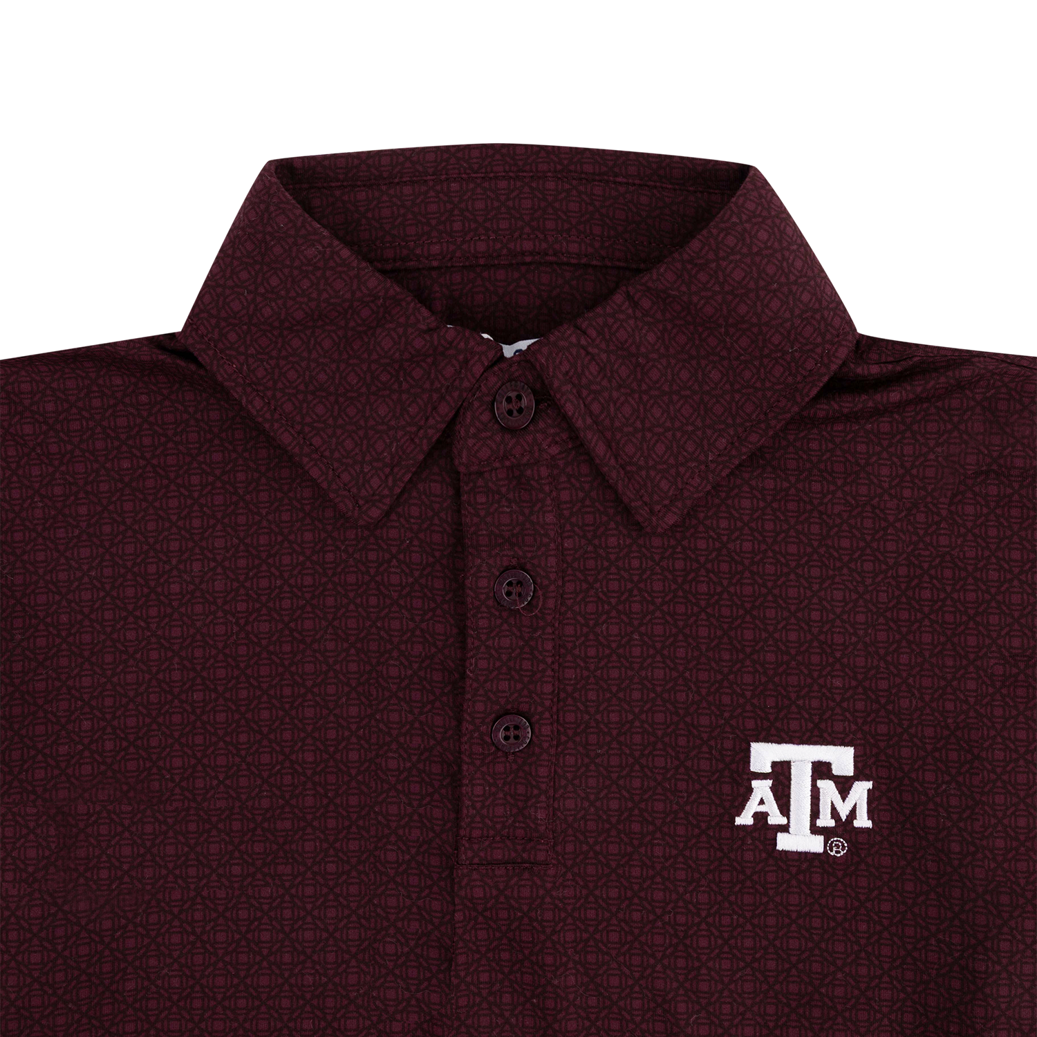 Texas A&M Collegiate Outfitters Youth Gridiron Diamond Polo - Maroon