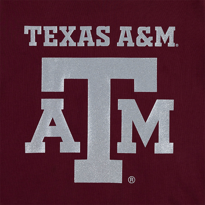 Texas A&M Collegiate Outfitters Youth Glitter T-Shirt - Maroon