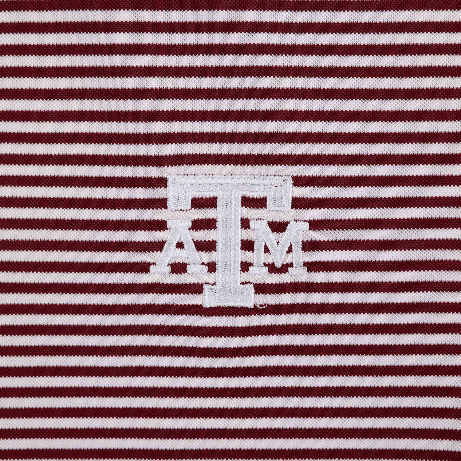 Texas A&M Turtleson Hardy Striped Polo - Maroon