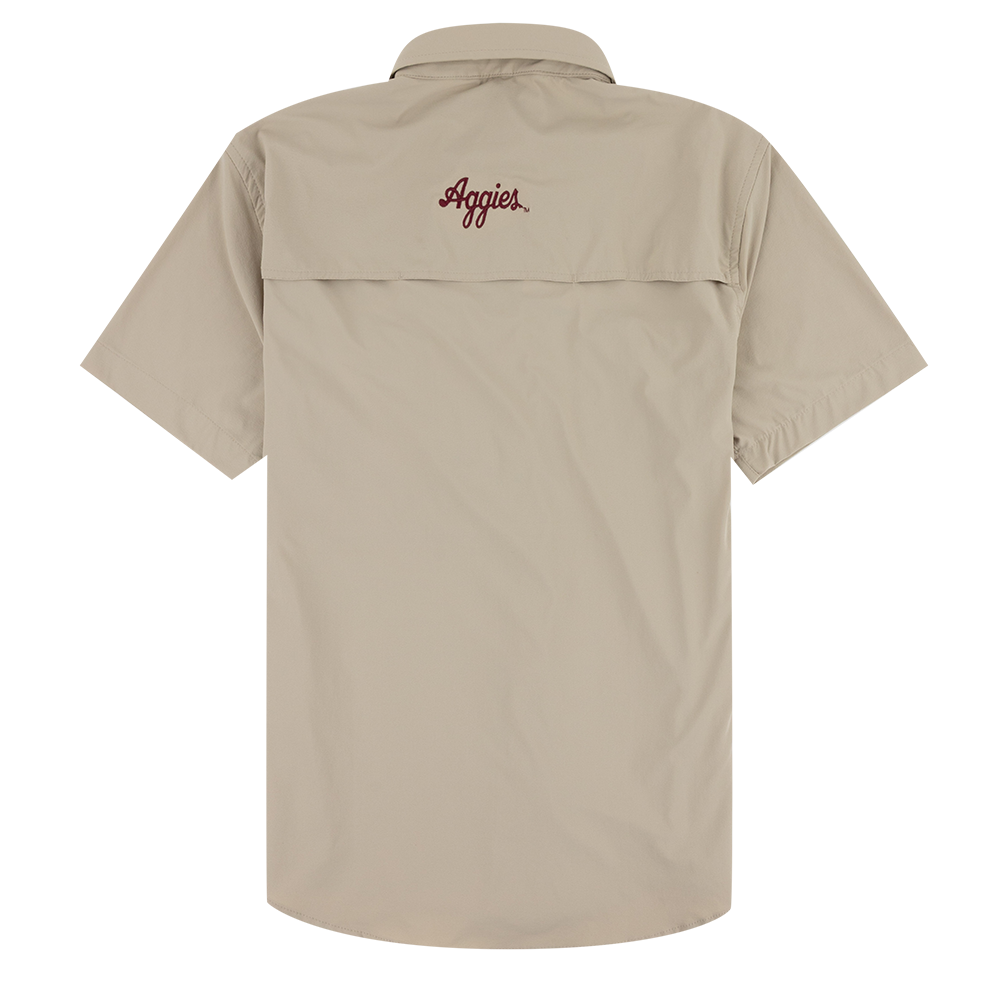 Texas A&M Snaps Clothing Short Sleeve Tailgater - Beige