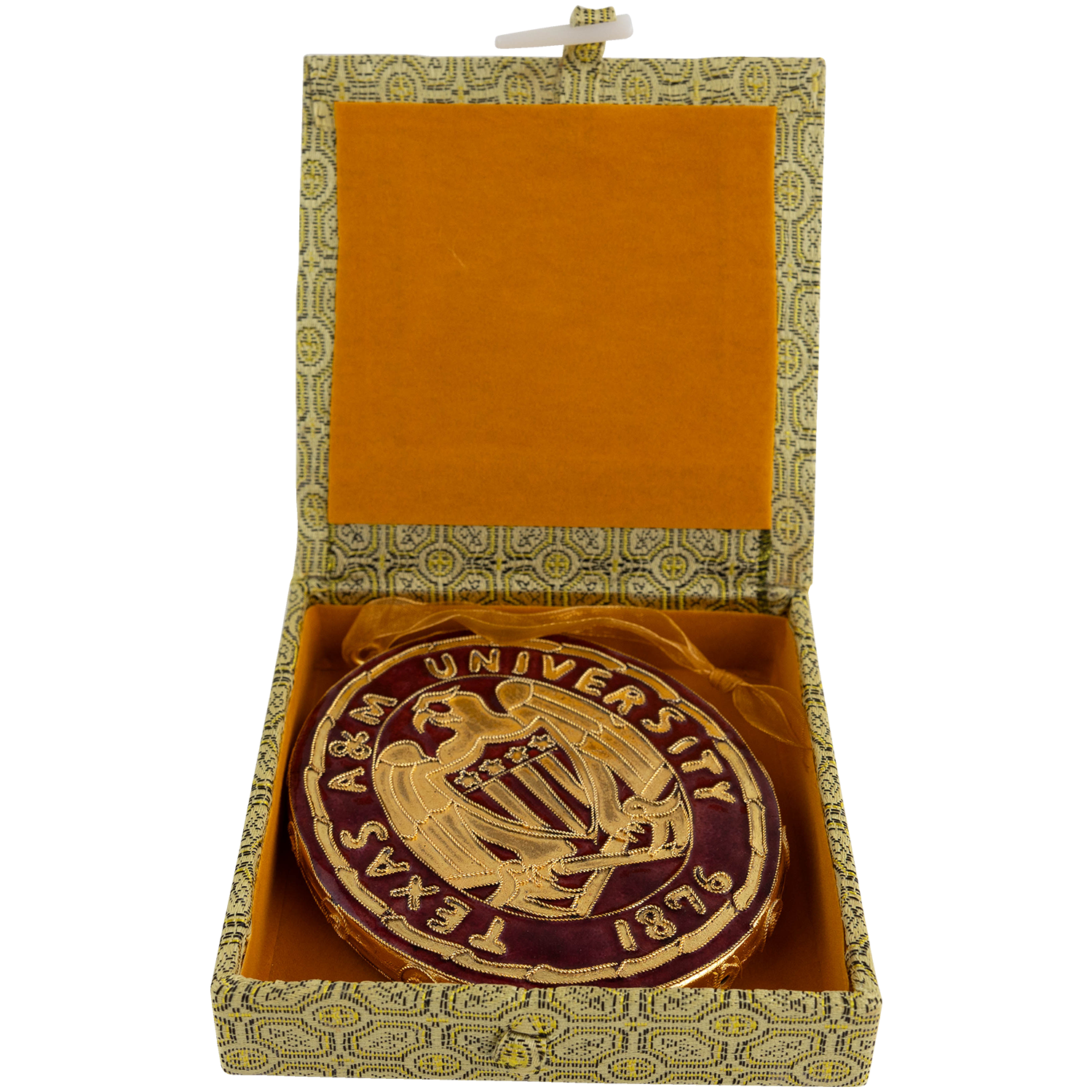 Texas A&M Kitty Keller Ring Crest Ornament