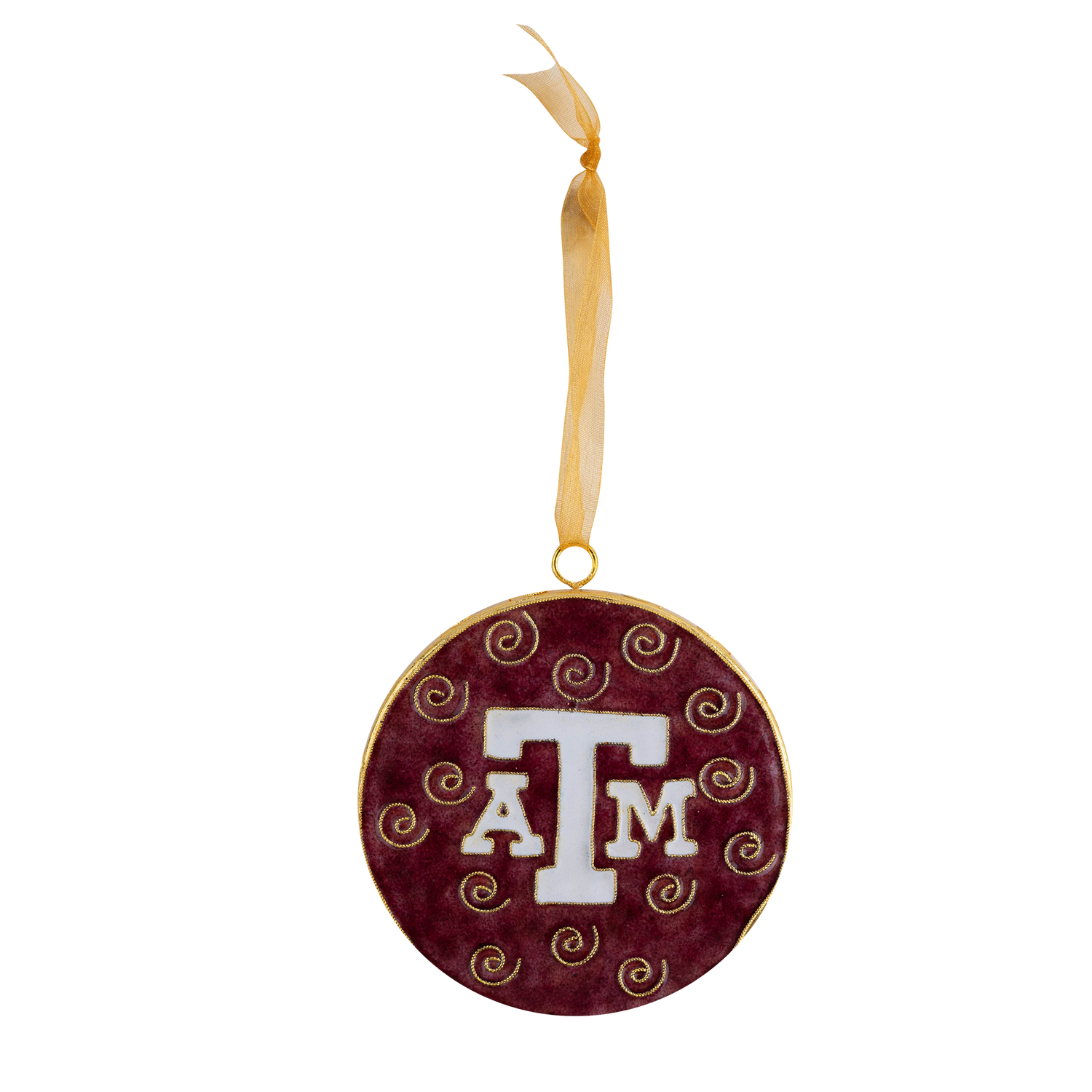 Texas A&M Kitty Keller Reveille Circle Ornament