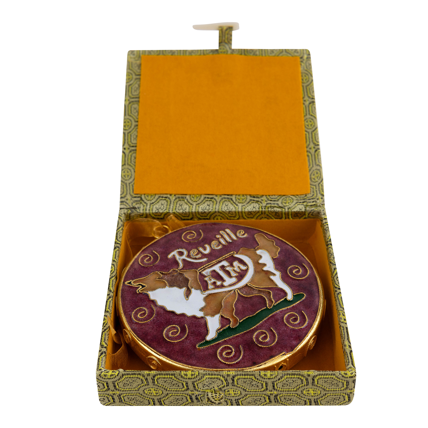 Texas A&M Kitty Keller Reveille Circle Ornament