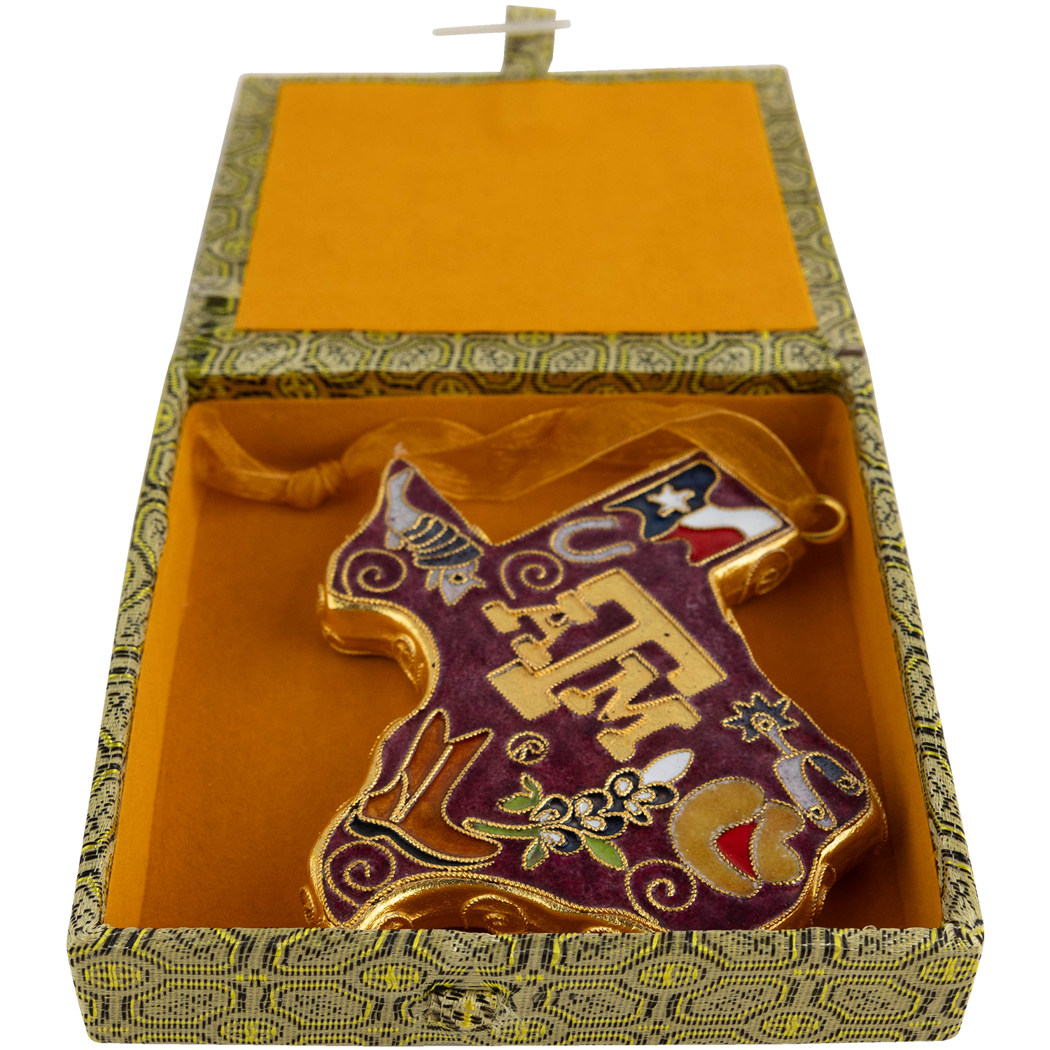 Texas A&M Kitty Keller Lonestar Howdy Ornament - Maroon