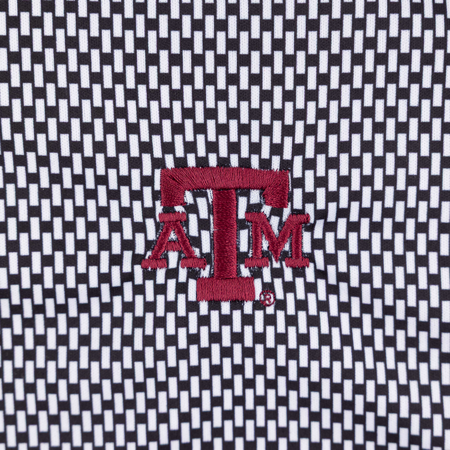 Texas A&M Collars & Co Vantage Semi Spread Collar Polo - Black