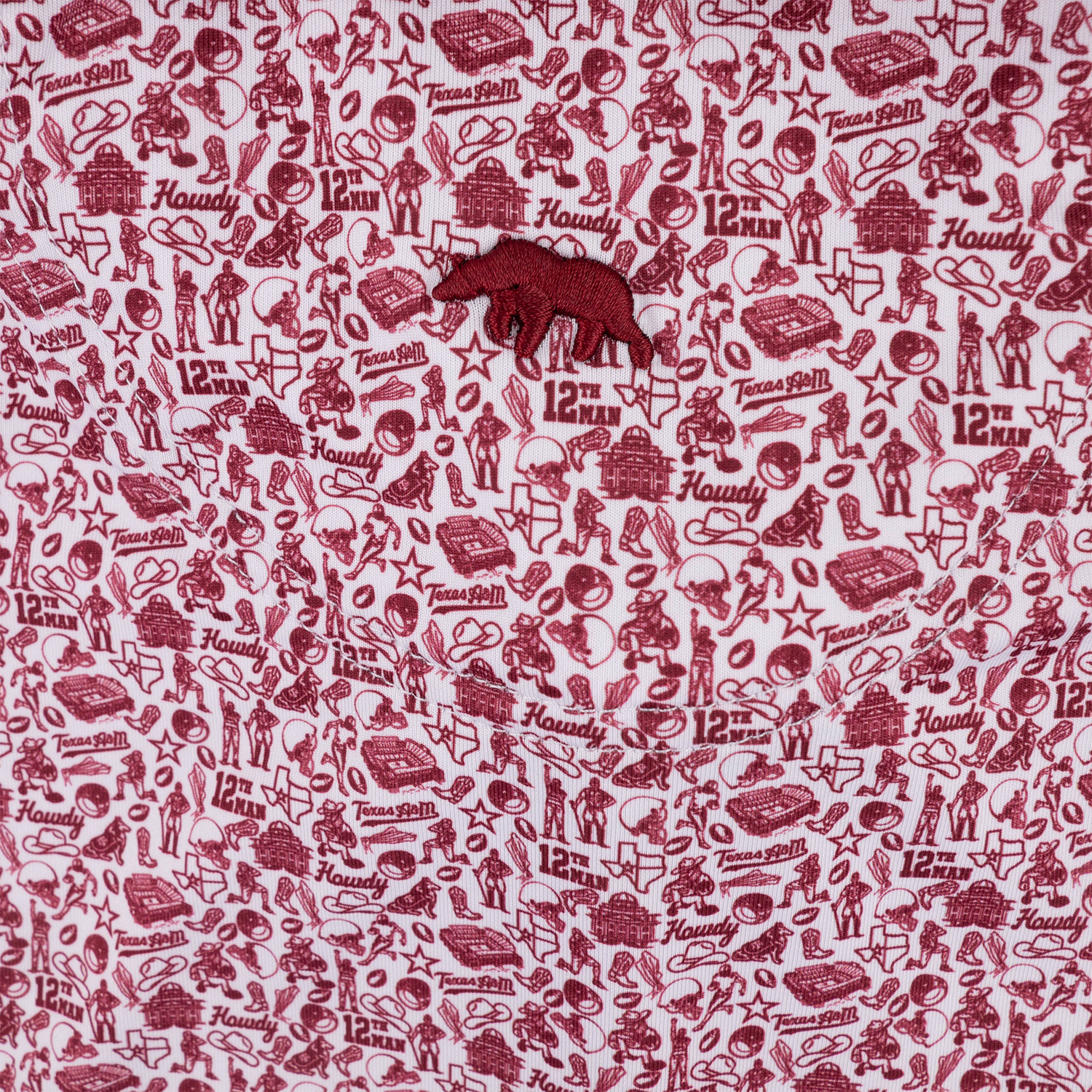 Script Texas A&M Onward Reserve Icons Polo - Maroon