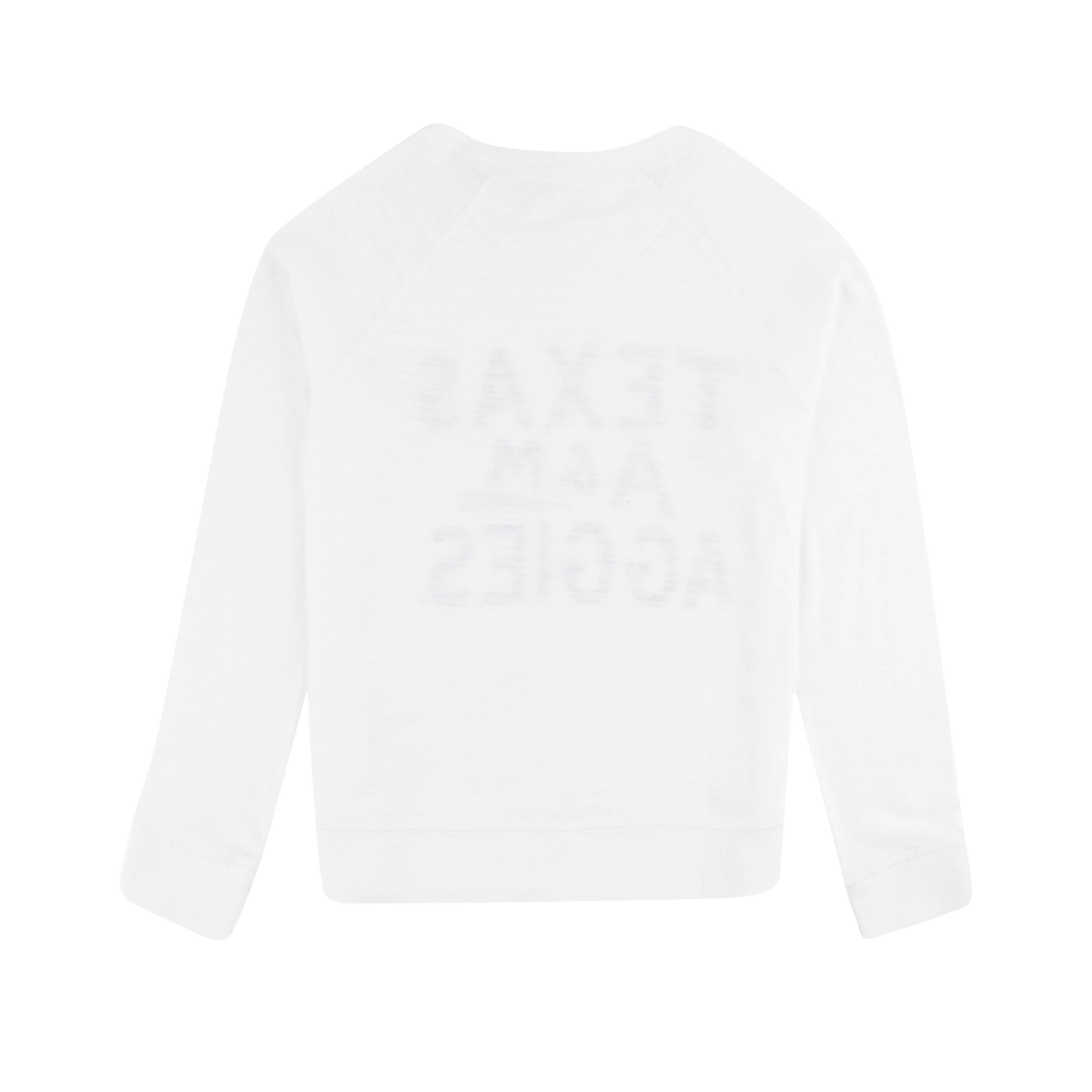 Texas A&M Sunwashed Slub Crewneck Long Sleeve - White