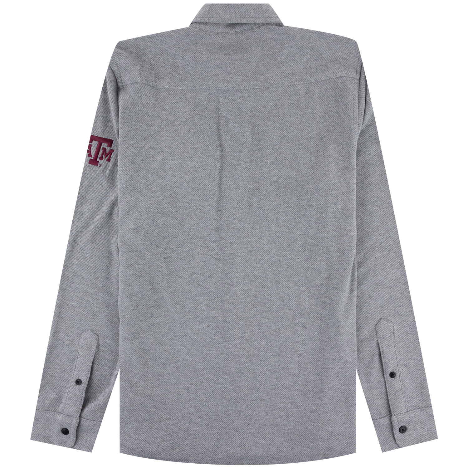 Script Aggies Men's Soft Button Up Shirt - Gray