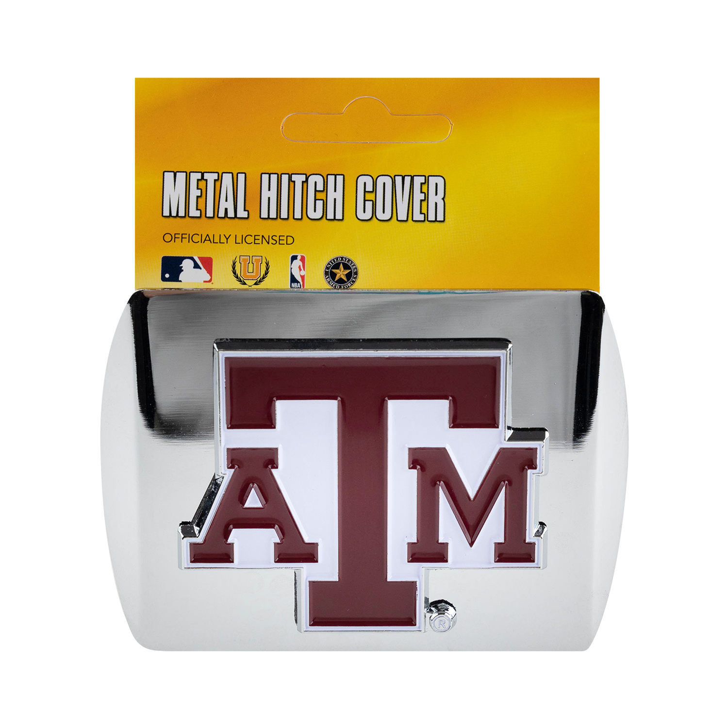 Texas A&M Metal Hitch Cover - Chrome