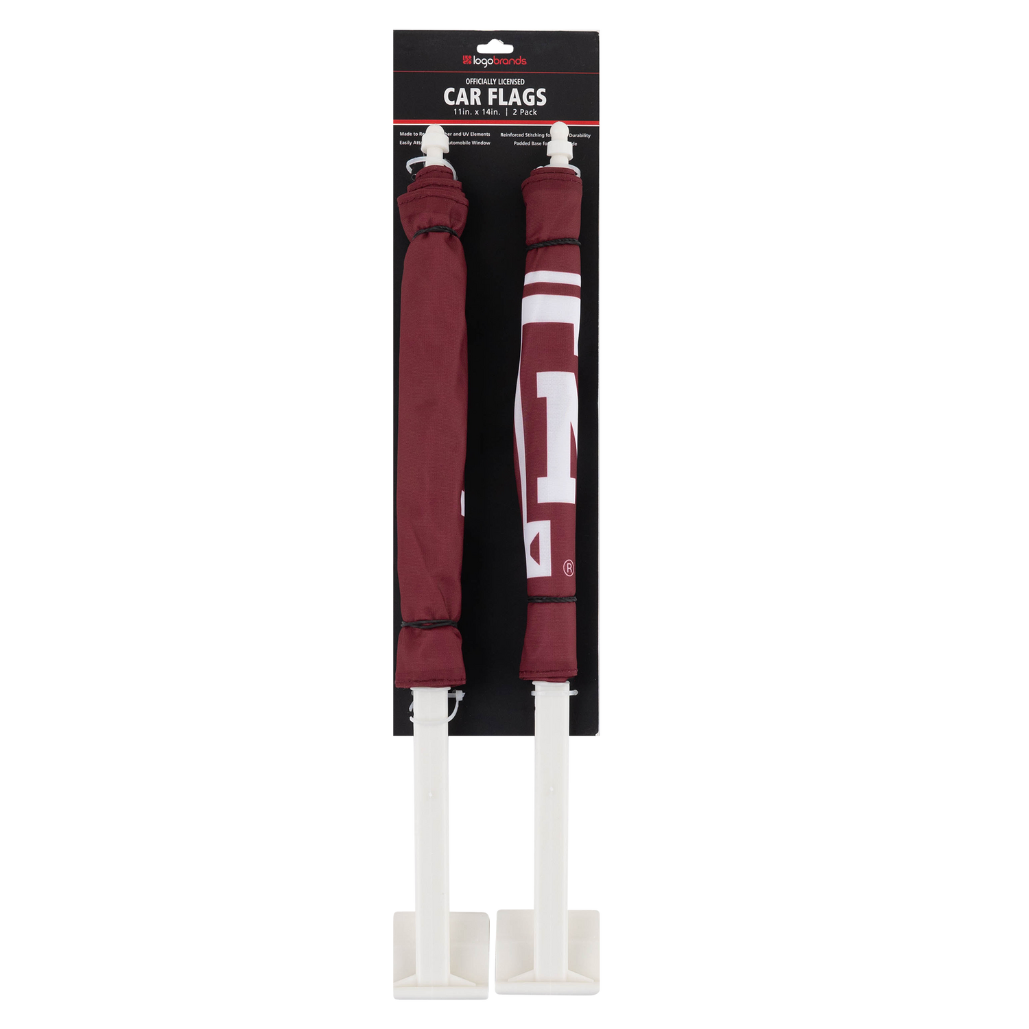 Texas A&M 2 Piece Car Flag Set - Maroon