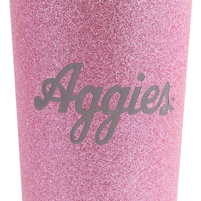 Script Aggies MyBevi 24 oz Vivid Sparkle Bottle - Pink
