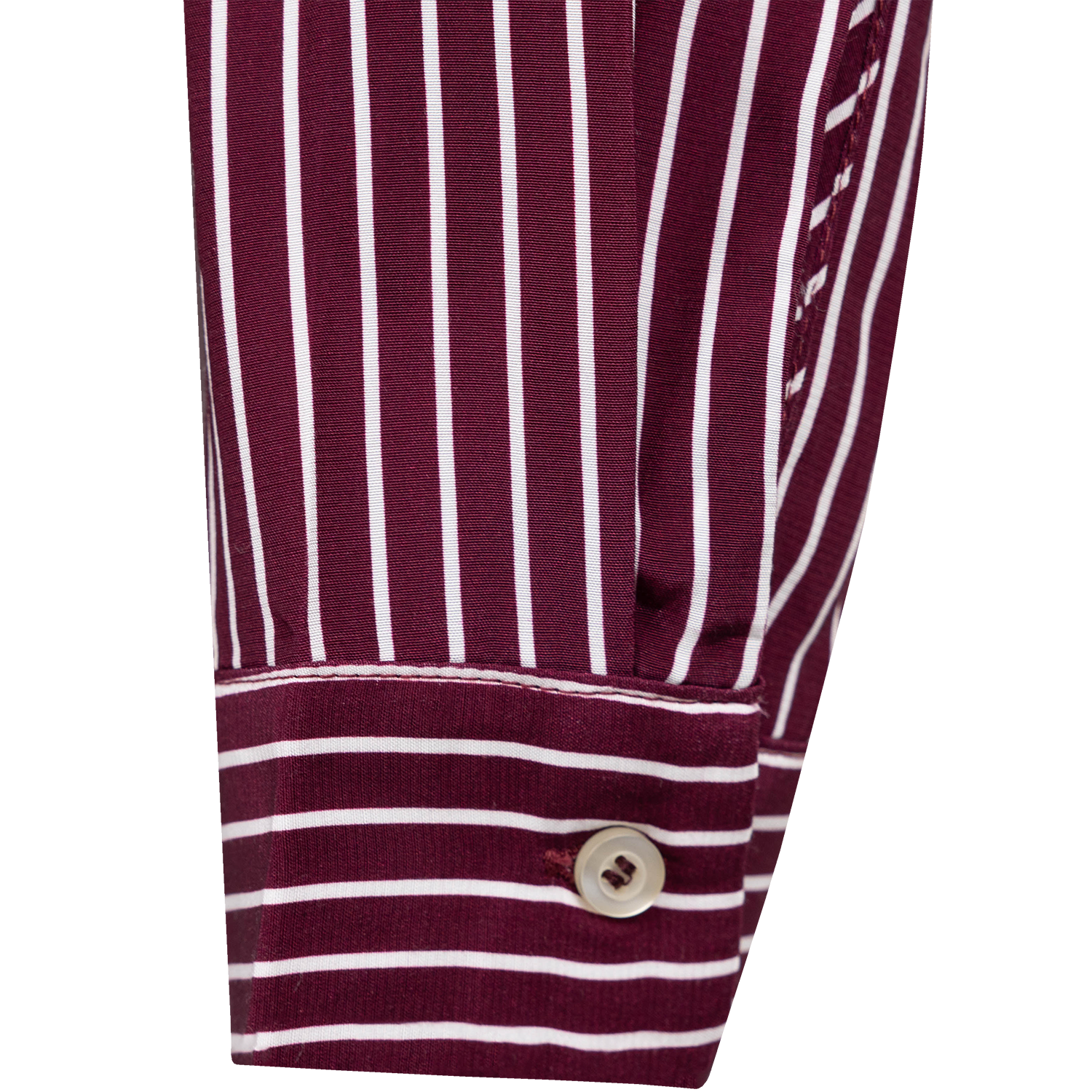 Collegiate Outfitters Striped Button Up Collared Blouse - Maroon