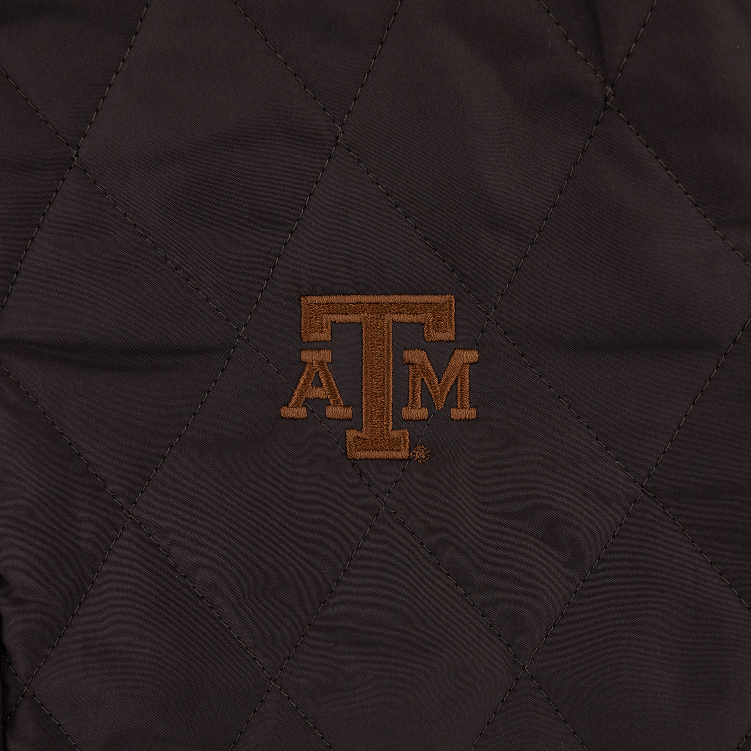 Texas A&M Johnnie-O Quilted Snap Jacket - Brown