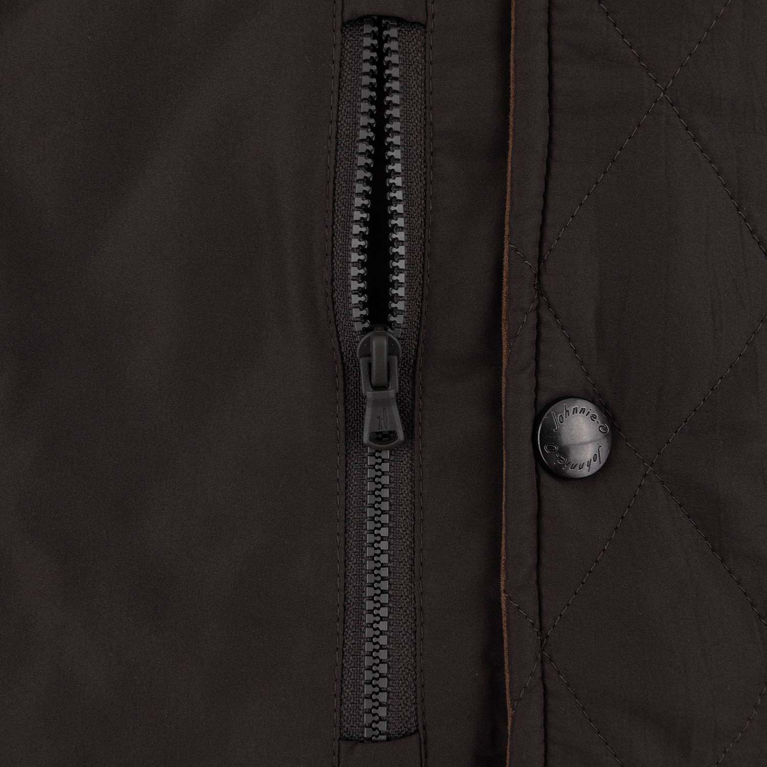 Texas A&M Johnnie-O Quilted Snap Jacket - Brown