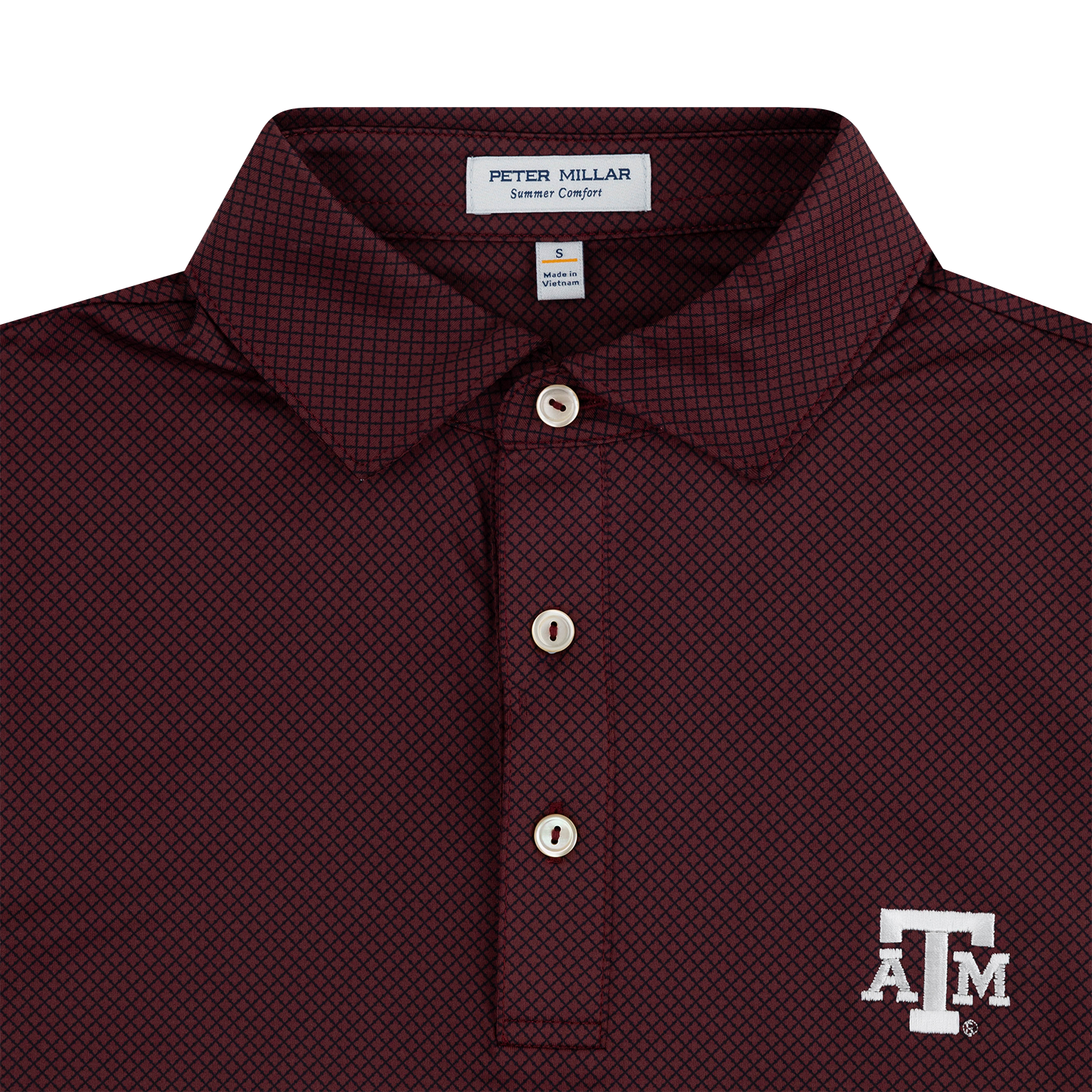 Texas A&M Peter Millar Fulton Performance Polo - Maroon