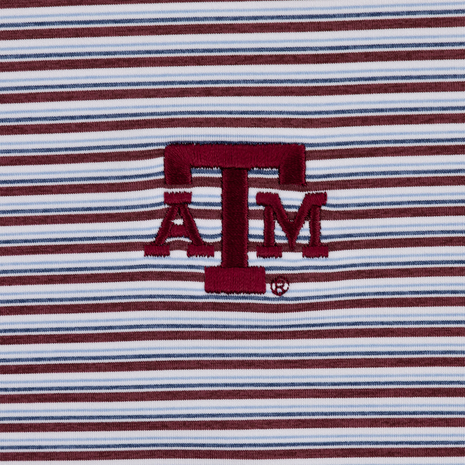 Texas A&M Peter Millar Brooks Stripe Performance Polo
