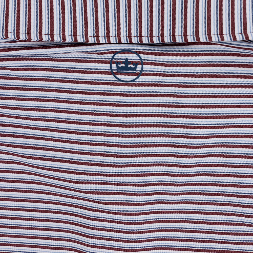 Texas A&M Peter Millar Brooks Stripe Performance Polo