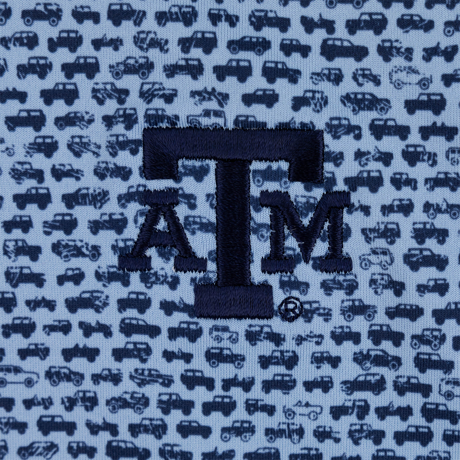 Texas A&M Peter Millar Off-Road Performance Polo - Blue