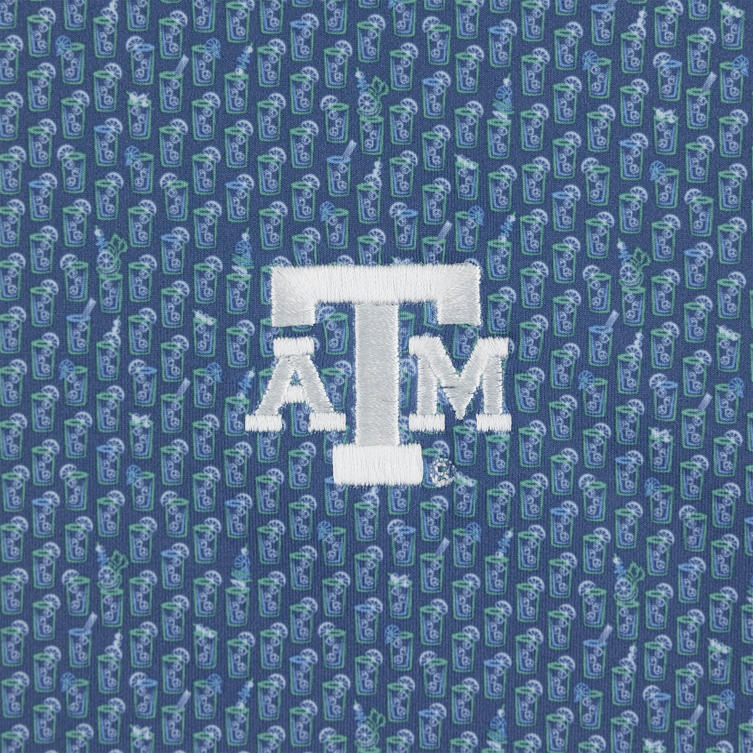 Texas A&M Peter Millar Bloody Mary Performance Polo - Blue
