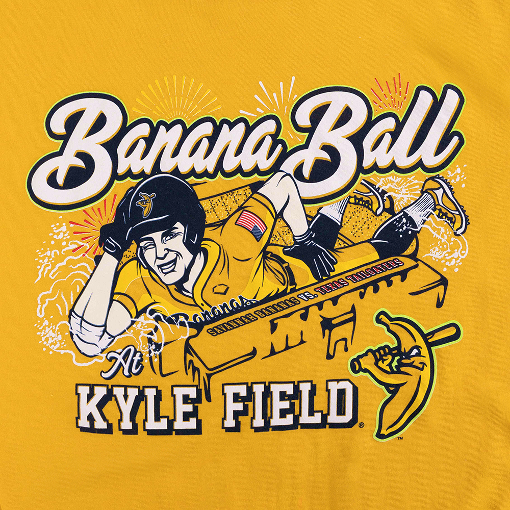 Banana Ball Player Kyle Field T-Shirt - Yellow