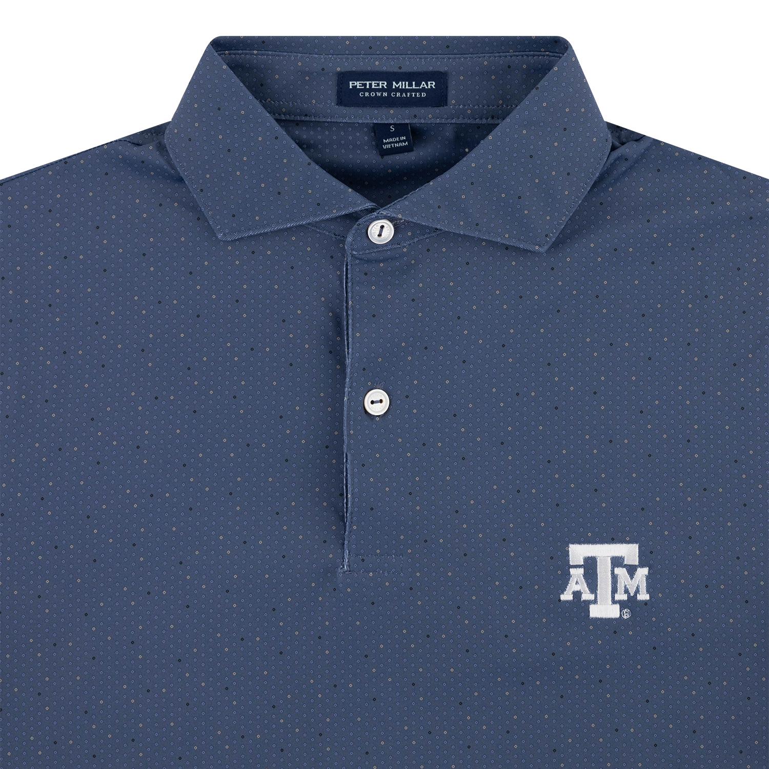 Texas A&M Peter Millar Tenuto Performance Polo - Navy