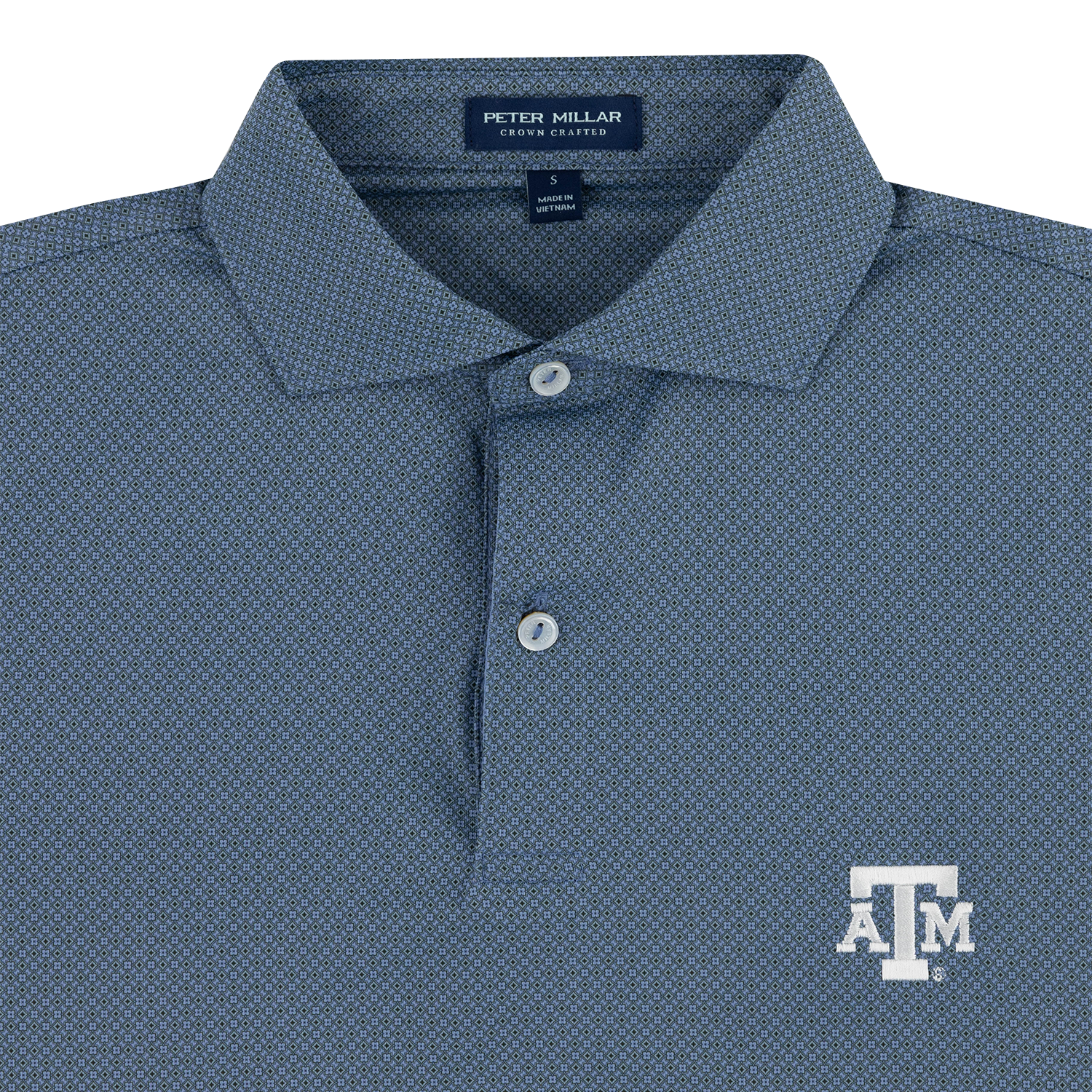 Texas A&M Peter Millar Caldara Performance Polo - Navy