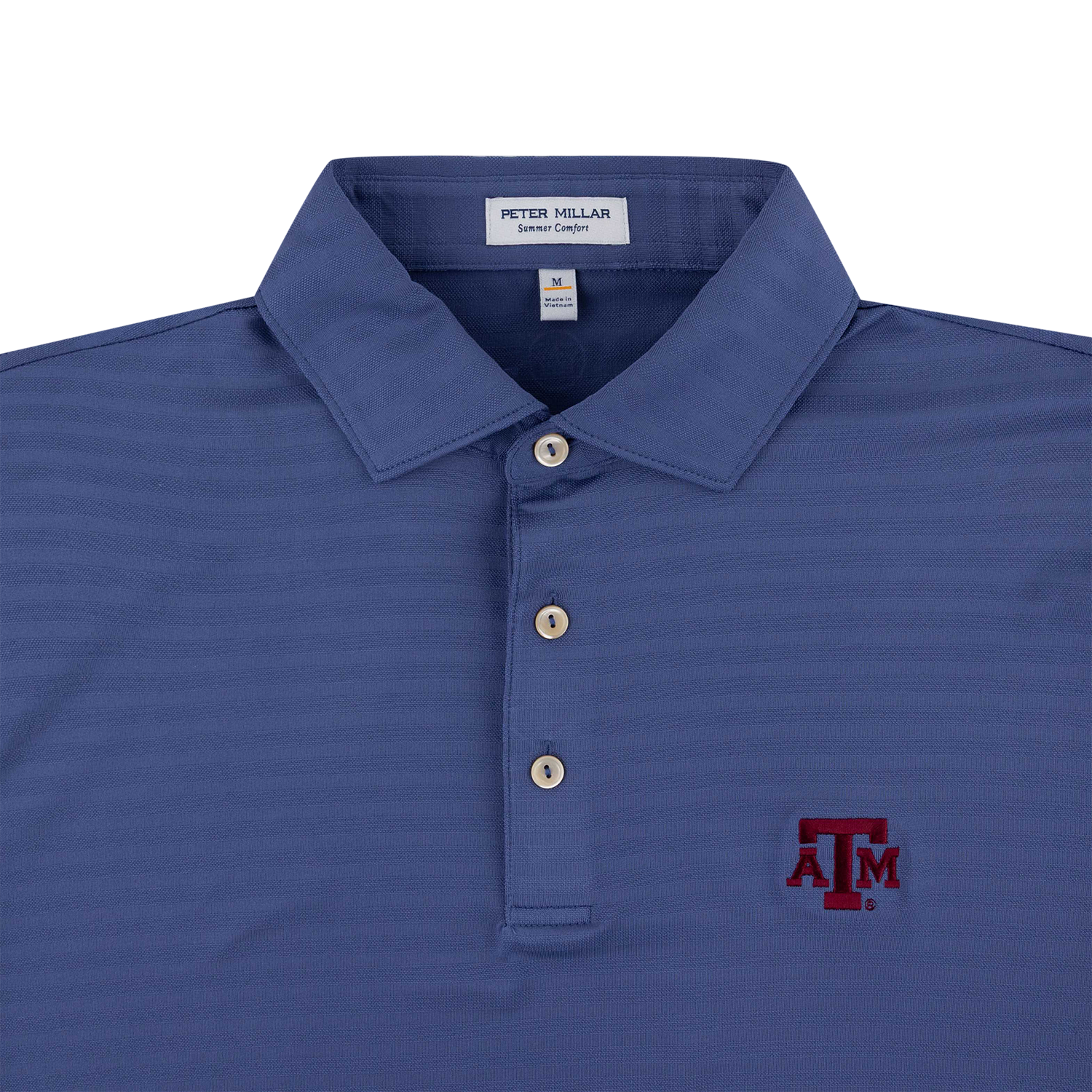 Texas A&M Peter Millar Clark Performance Jersey Polo - Navy
