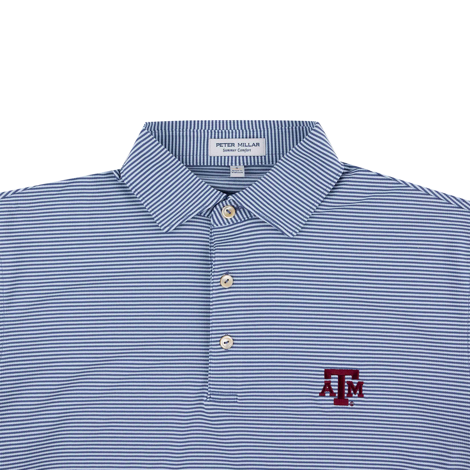 Peter Millar Candor Performance Mesh Polo - Blue