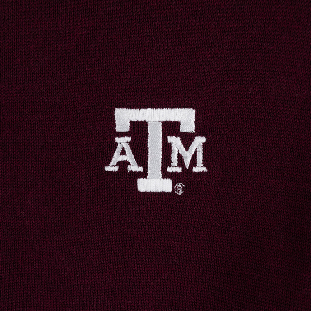 Texas A&M Peter Millar Knit 1/4 Zip - Maroon