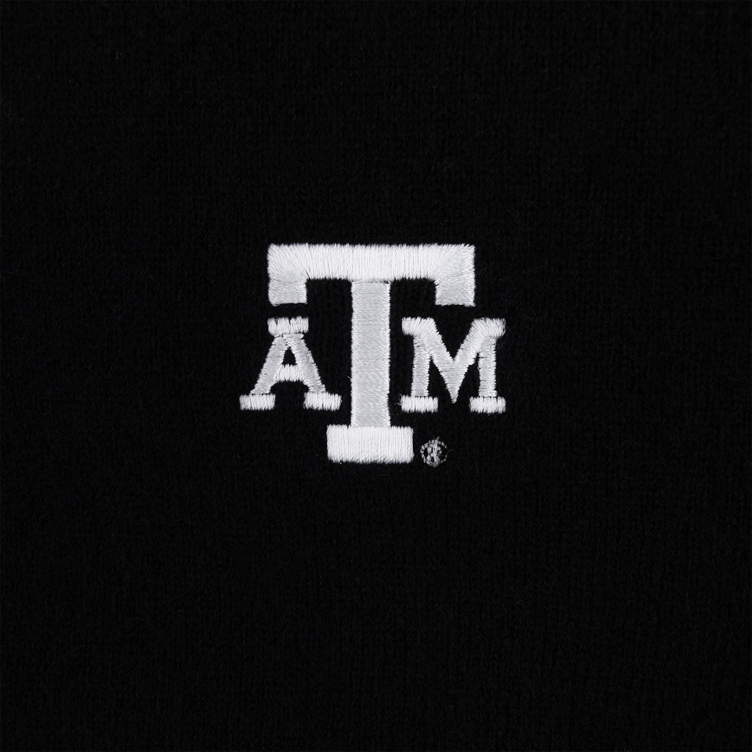 Texas A&M Peter Millar Crown Anniversary Cashmere 1/4 Zip - Black