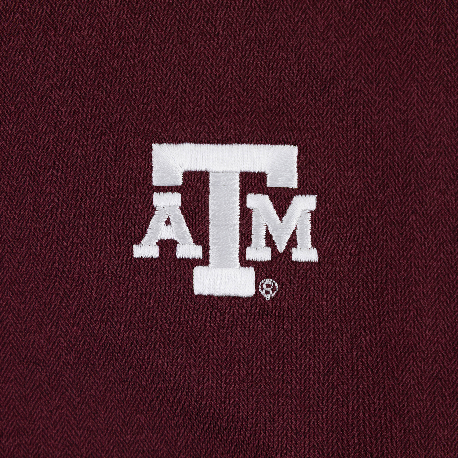 Texas A&M Peter Millar Perth Herringbone 1/4 Zip - Maroon