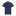 A navy blue short-sleeve polo shirt shown from the back, laid flat against a solid white background.