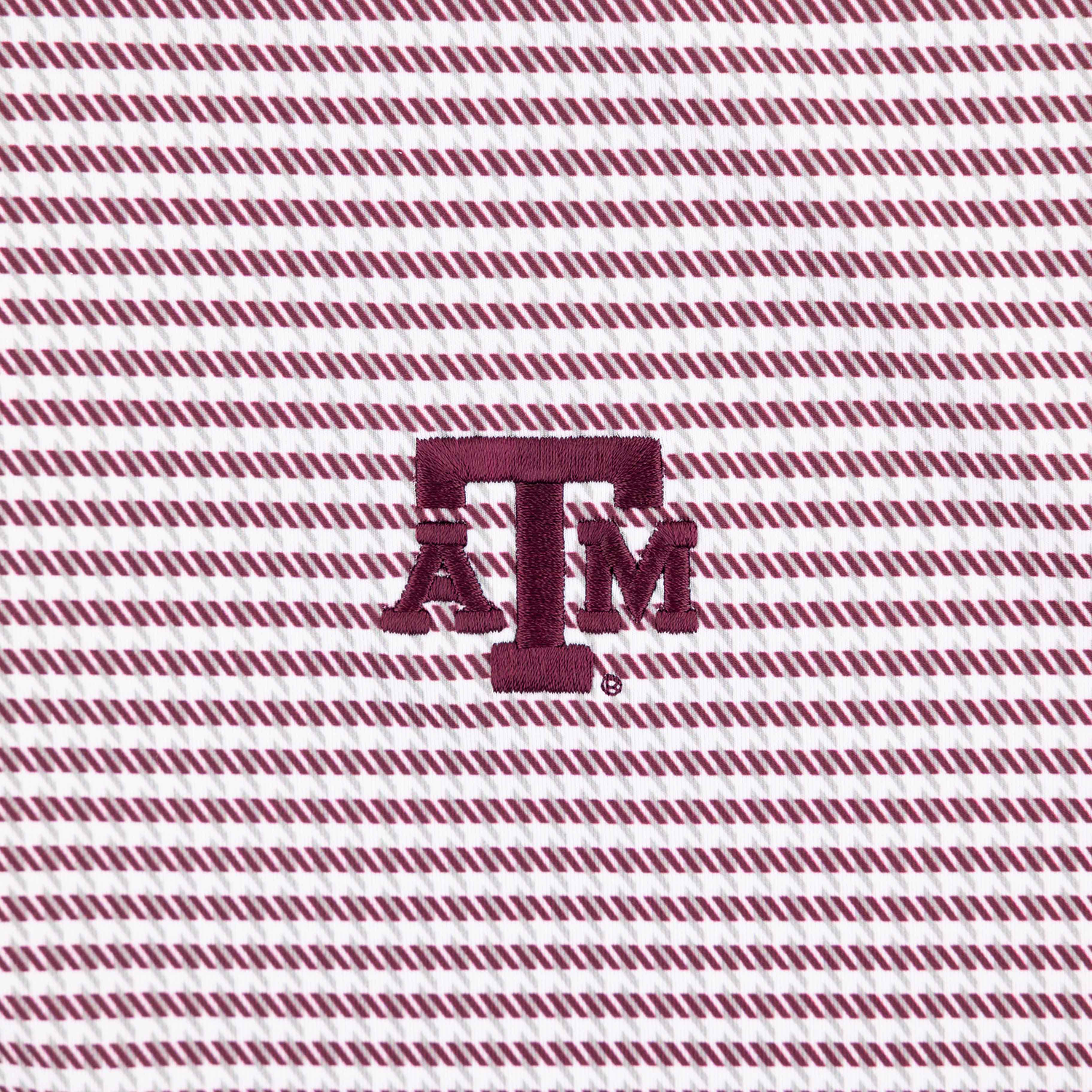 Texas A&M Horn Legend Houndstooth Polo - Maroon