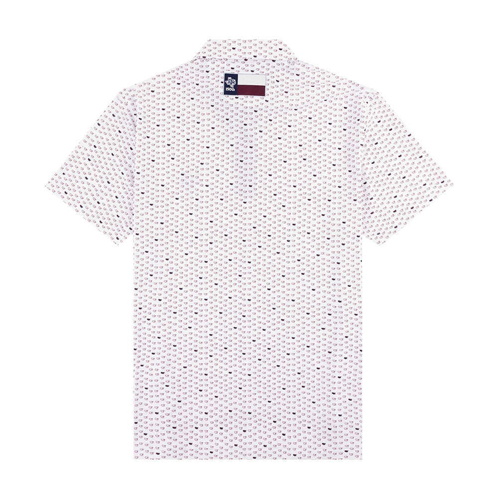 Texas A&M Horn Legend U.S Outline Polo - White