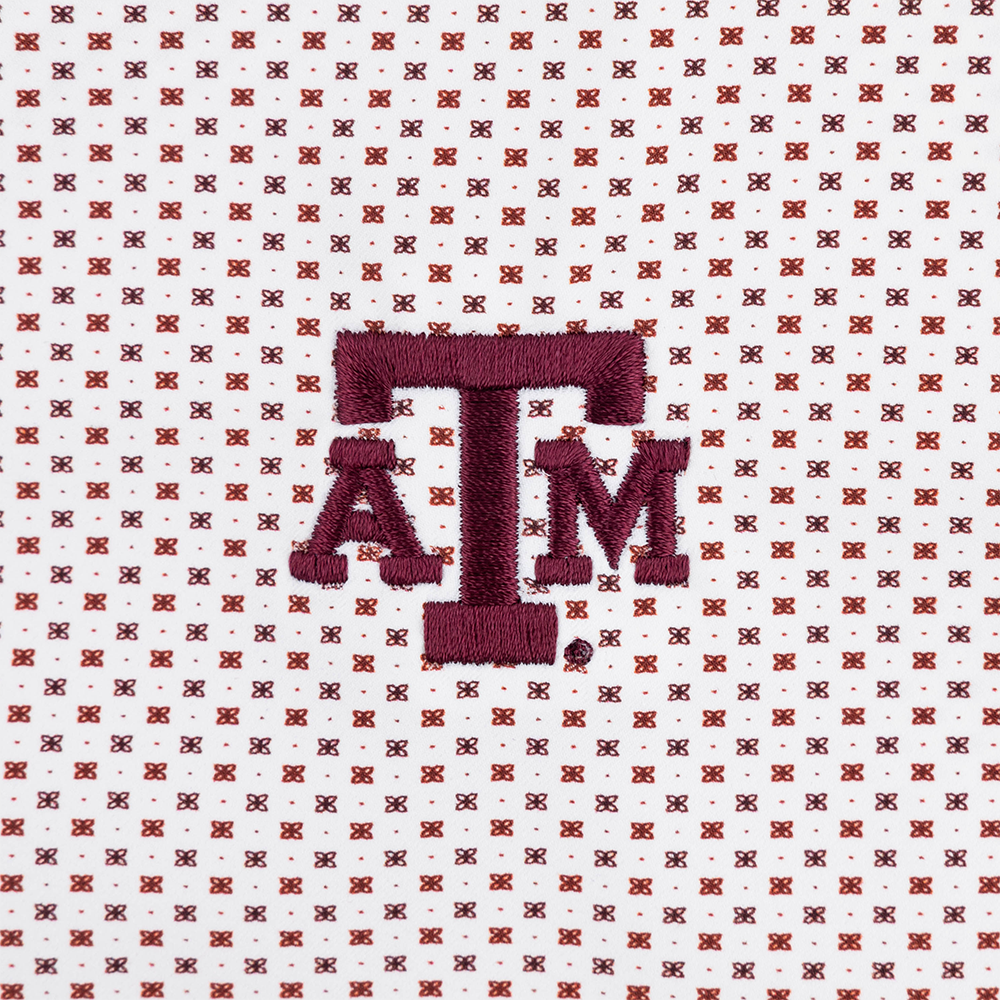 Texas A&M Horn Legend Bloom Sport Button Up - White
