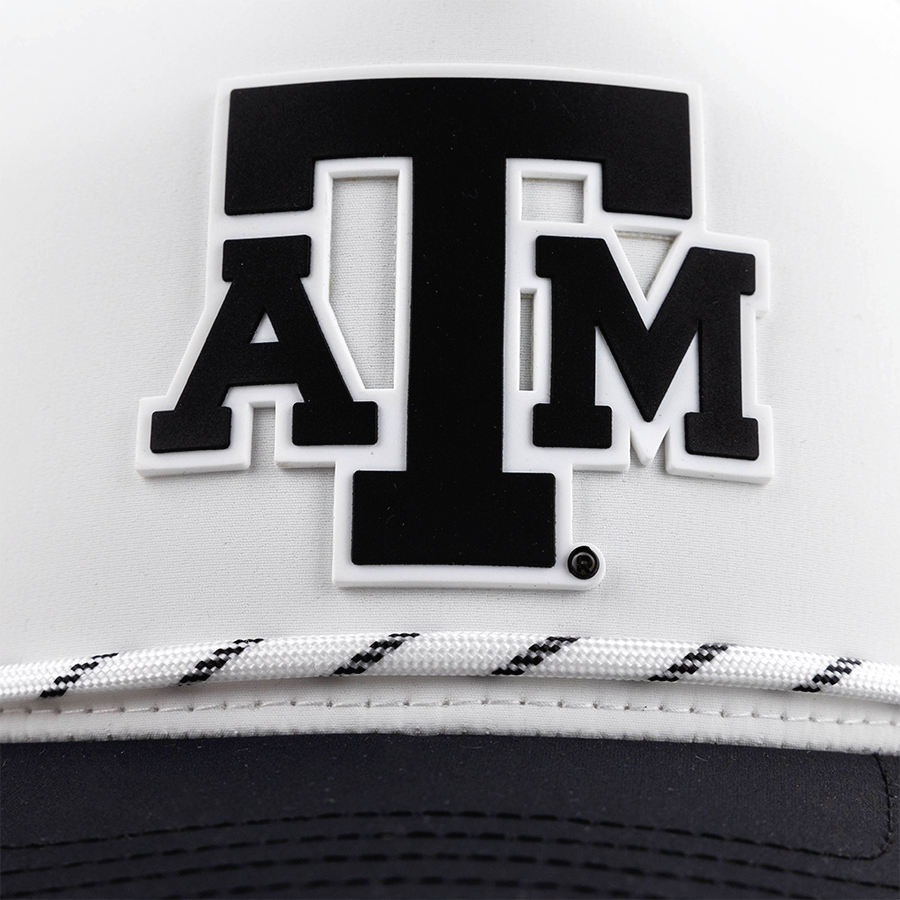Texas A&M Branded Bills Curved 5 Panel Cap - White