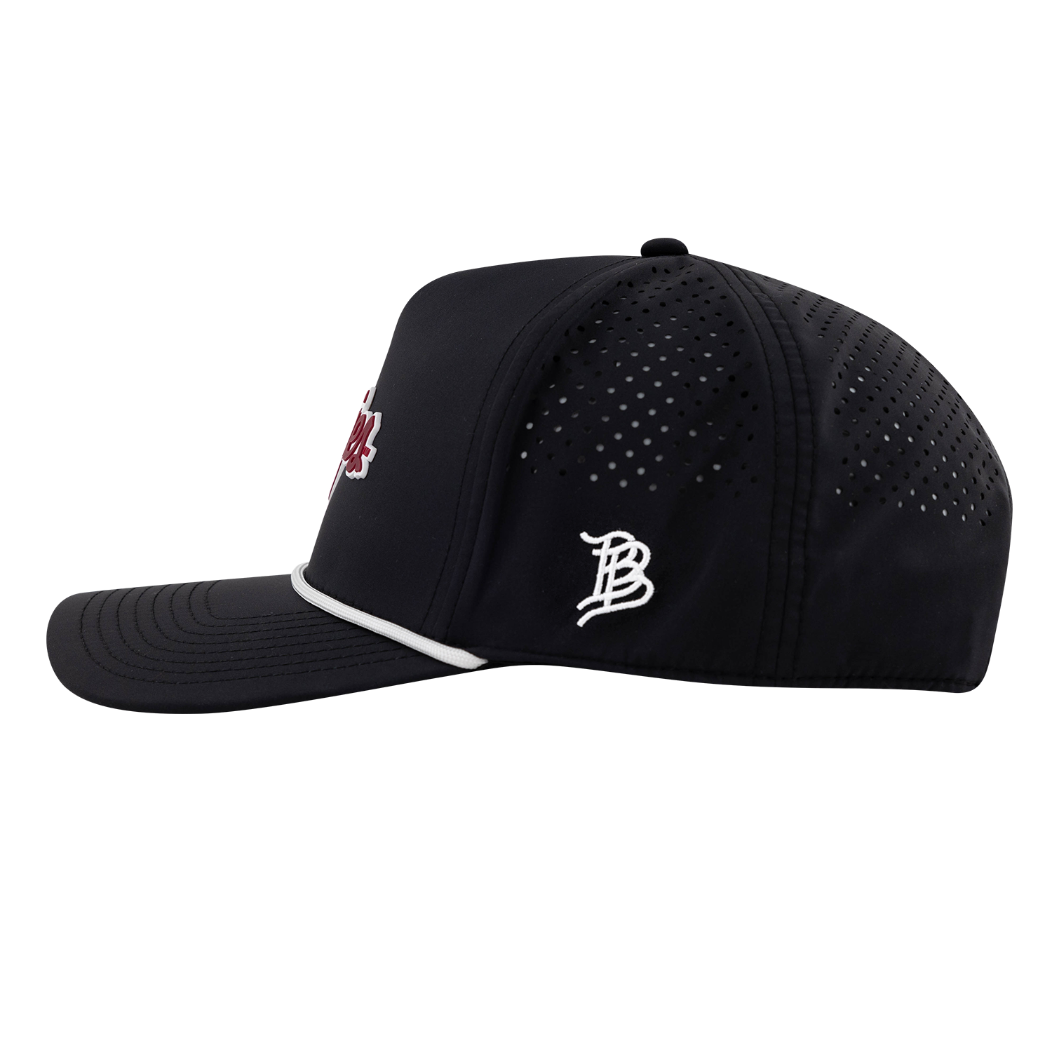 Aggies Script Branded Bills Curved 5 Panel Mesh Hat - Black