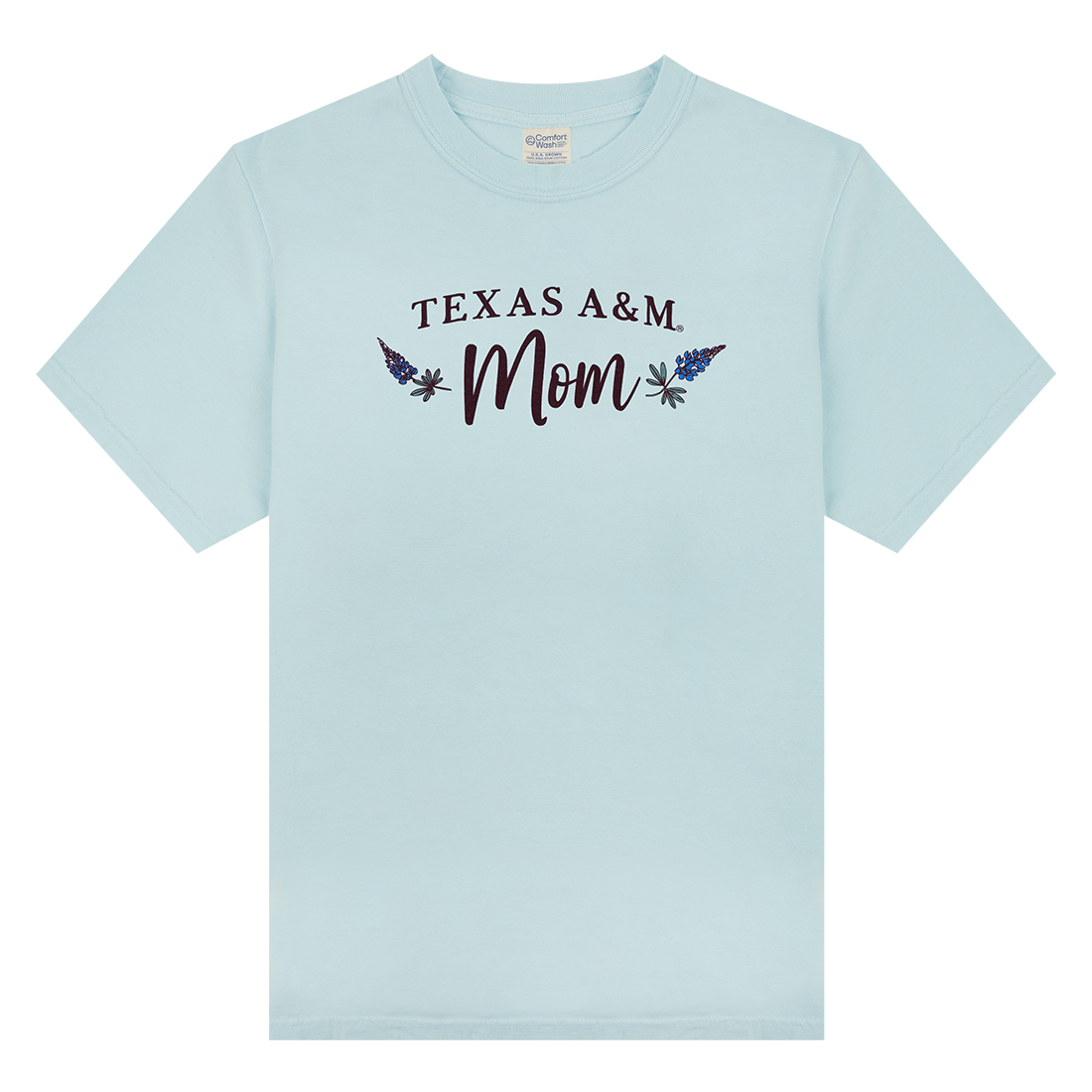 Texas A&M Bluebonnet Mom T-Shirt - Blue