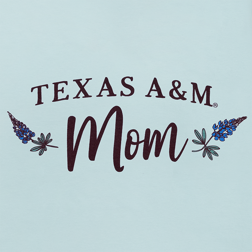 Texas A&M Bluebonnet Mom T-Shirt - Blue