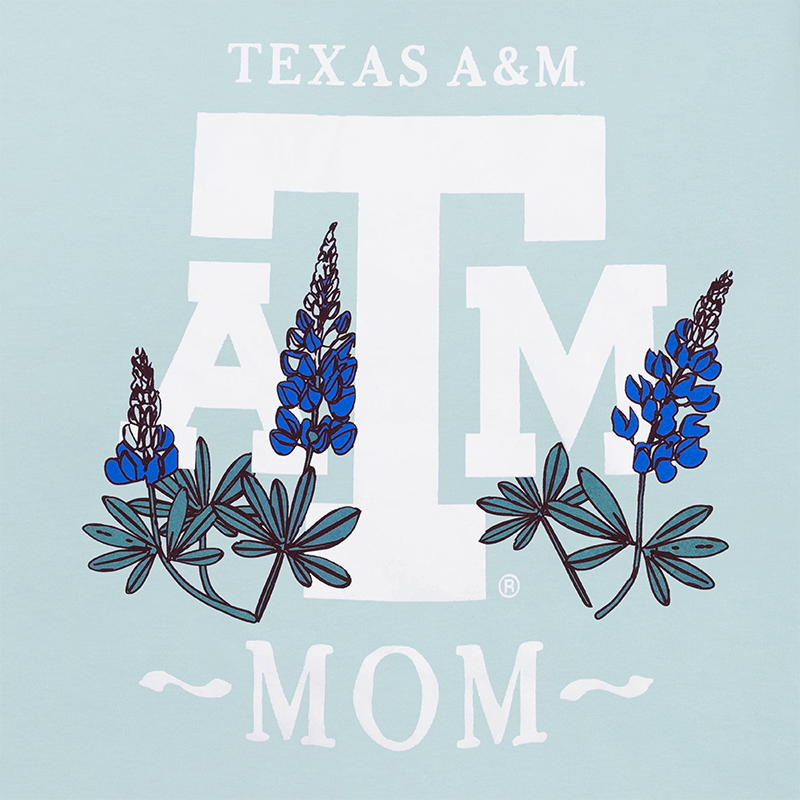 Texas A&M Bluebonnet Mom T-Shirt - Blue