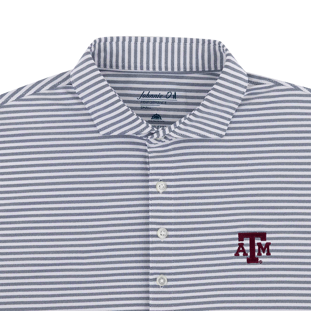 Texas A&M Johnnie-O Stetsons 4 Button Polo - Navy