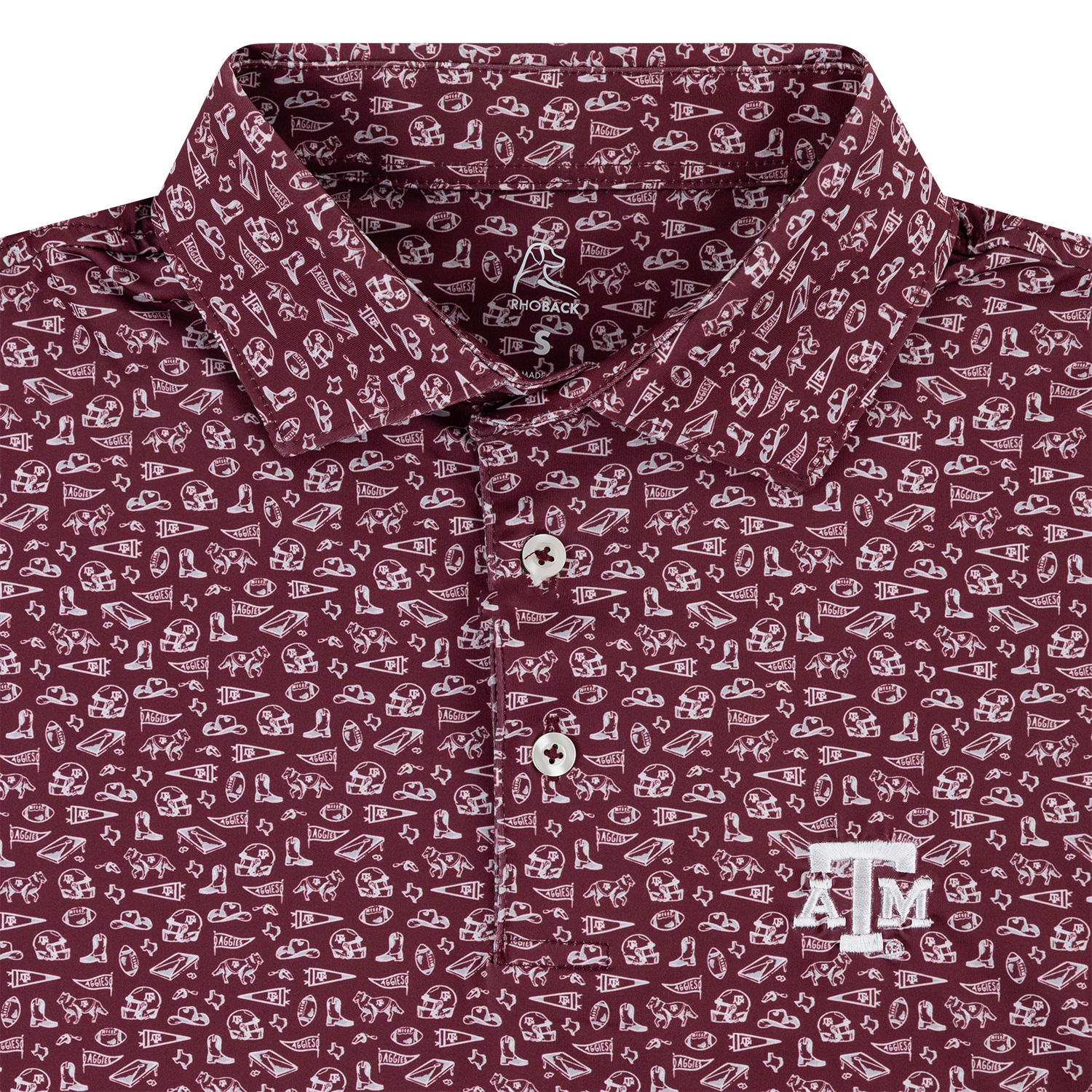 Texas A&M Rhoback Gameday 2.0 Polo - Maroon