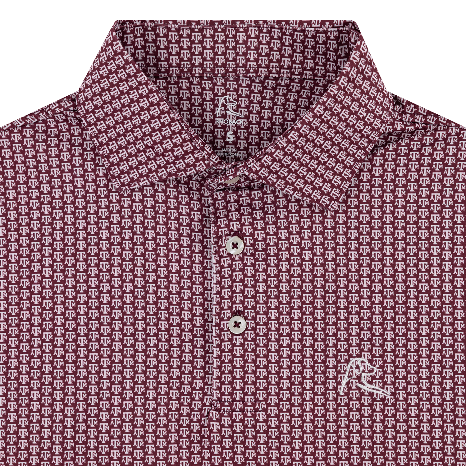 Texas A&M Rhoback Aggies Logo Polo - Maroon