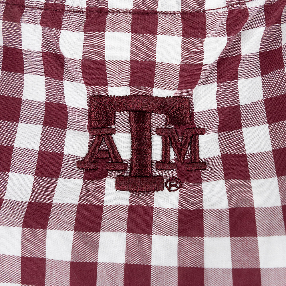 Texas A&M Youth Emmy Gingham Dress - Maroon