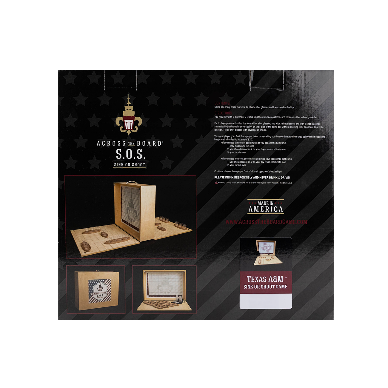 Texas A&M Across The Board Sink Or Shoot Board Game