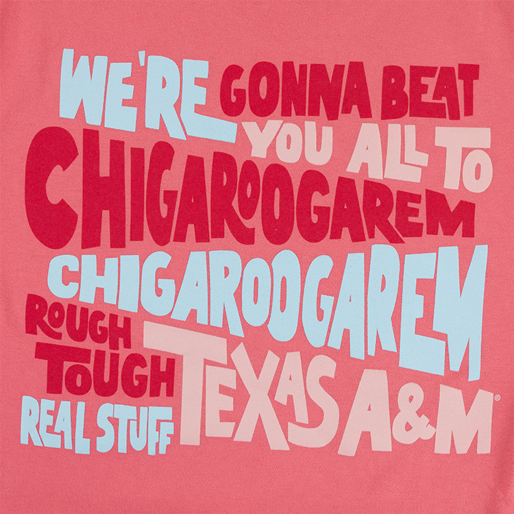 Texas A&M Coral Craze Chigaroogarem T-Shirt - Pink