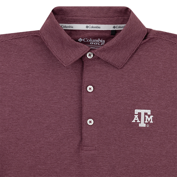 Texas A&M Columbia Golf Sand Tee Polo - Maroon