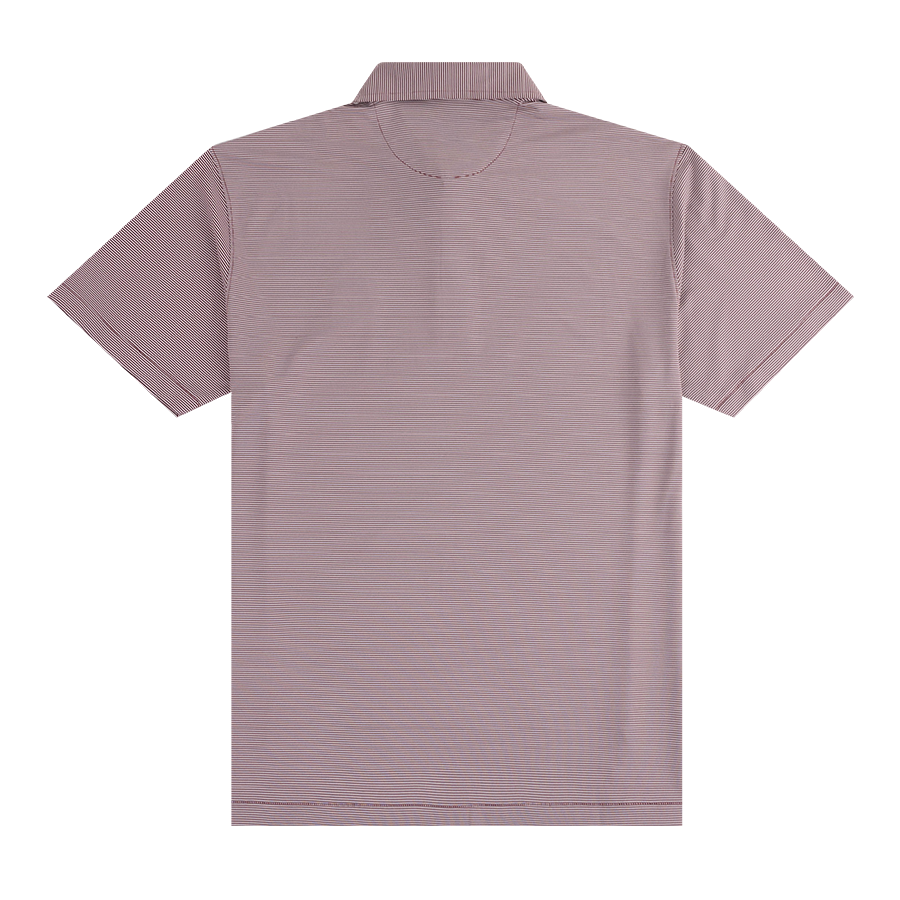 Texas A&M Horn Legend Micro Stripe Polo - Maroon